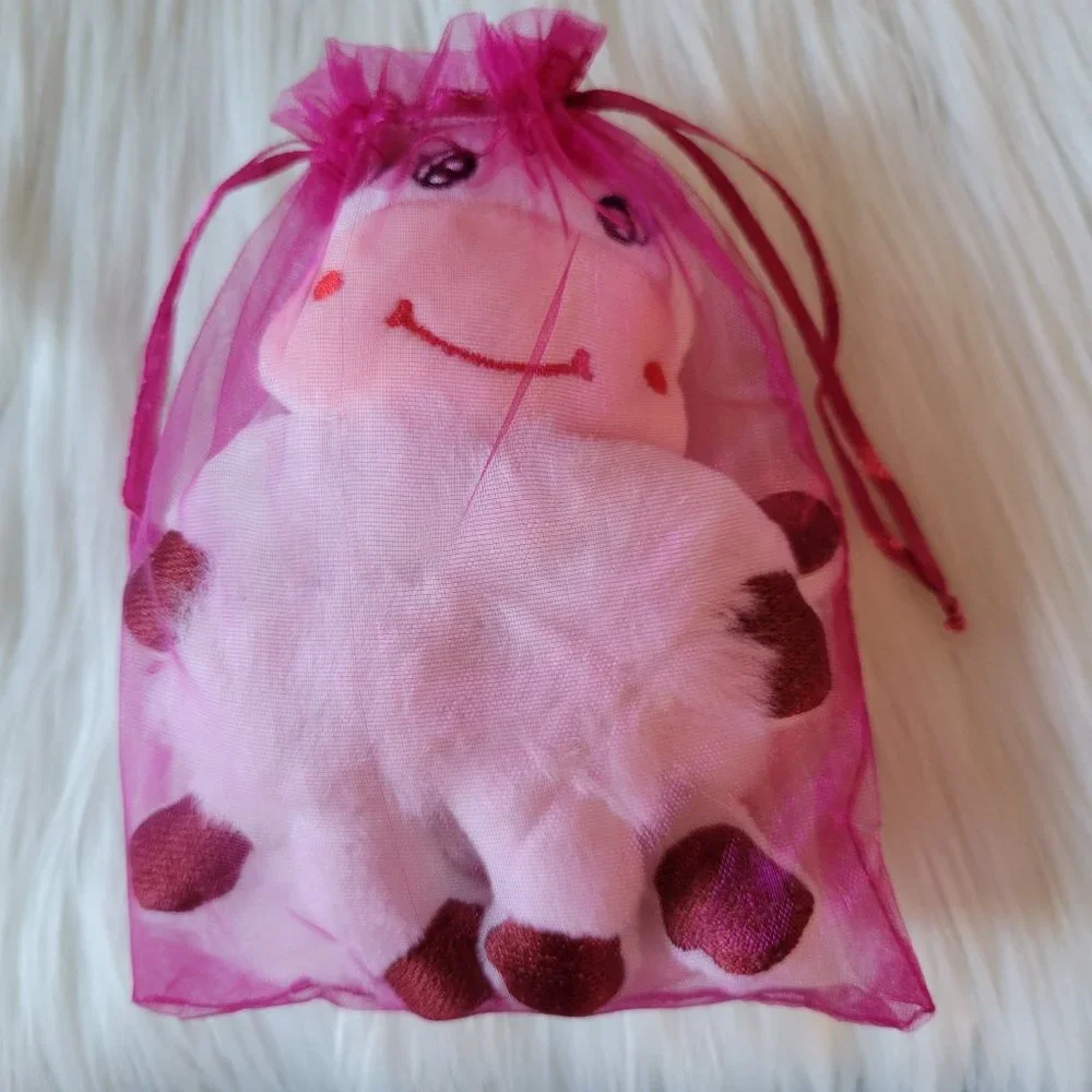 Set of 2 Cow Plush Scrunchies